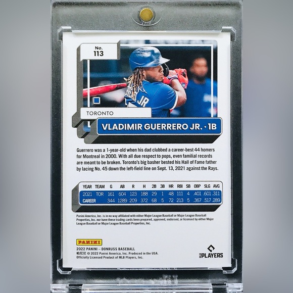 Vladimir Guerrero Jr. - 2022 Donruss Holo Orange #113 - Picture 2 of 2